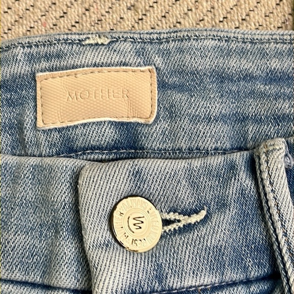 MOTHER High Waisted The Looker crop Swimming Pool Sunday Size 24 blue jeans - Picture 16 of 17